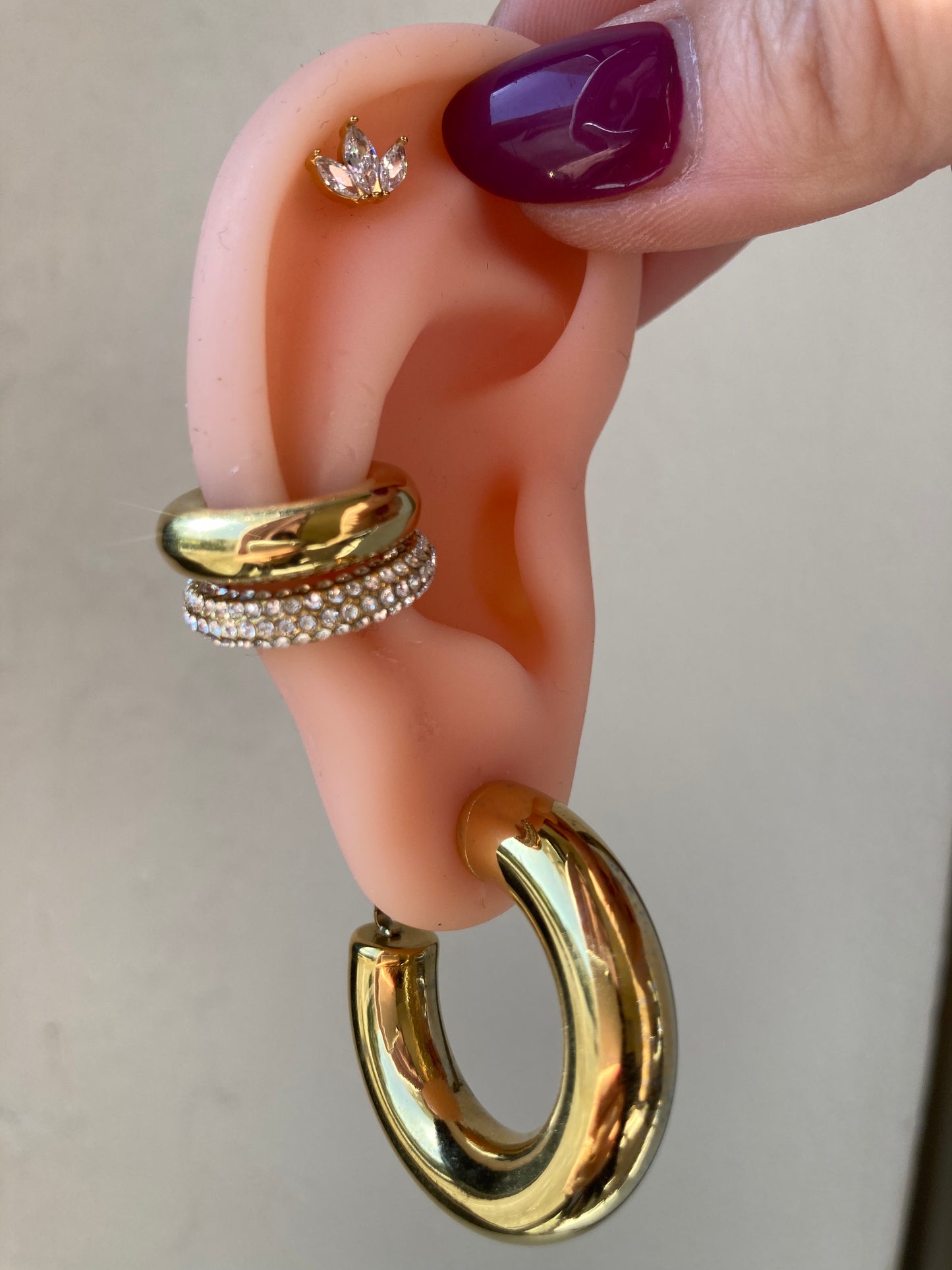 Bold Earrings Gold in Due Misure