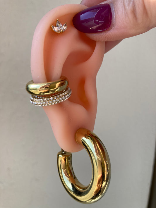 Bold Earrings Gold in Due Misure