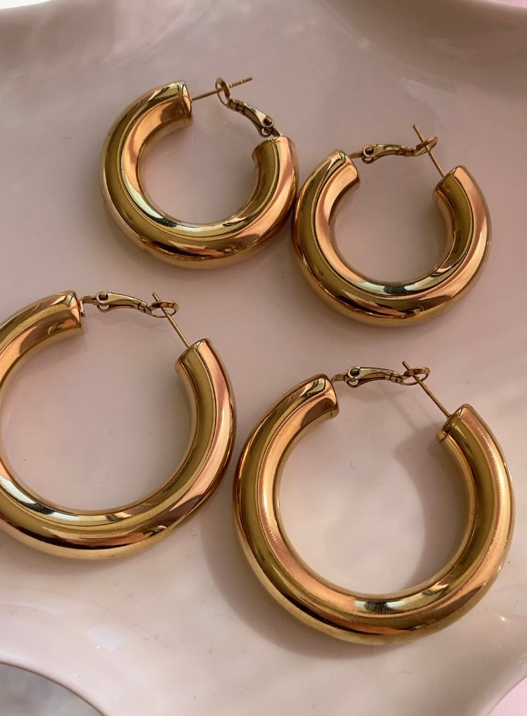 Bold Earrings Gold in Due Misure