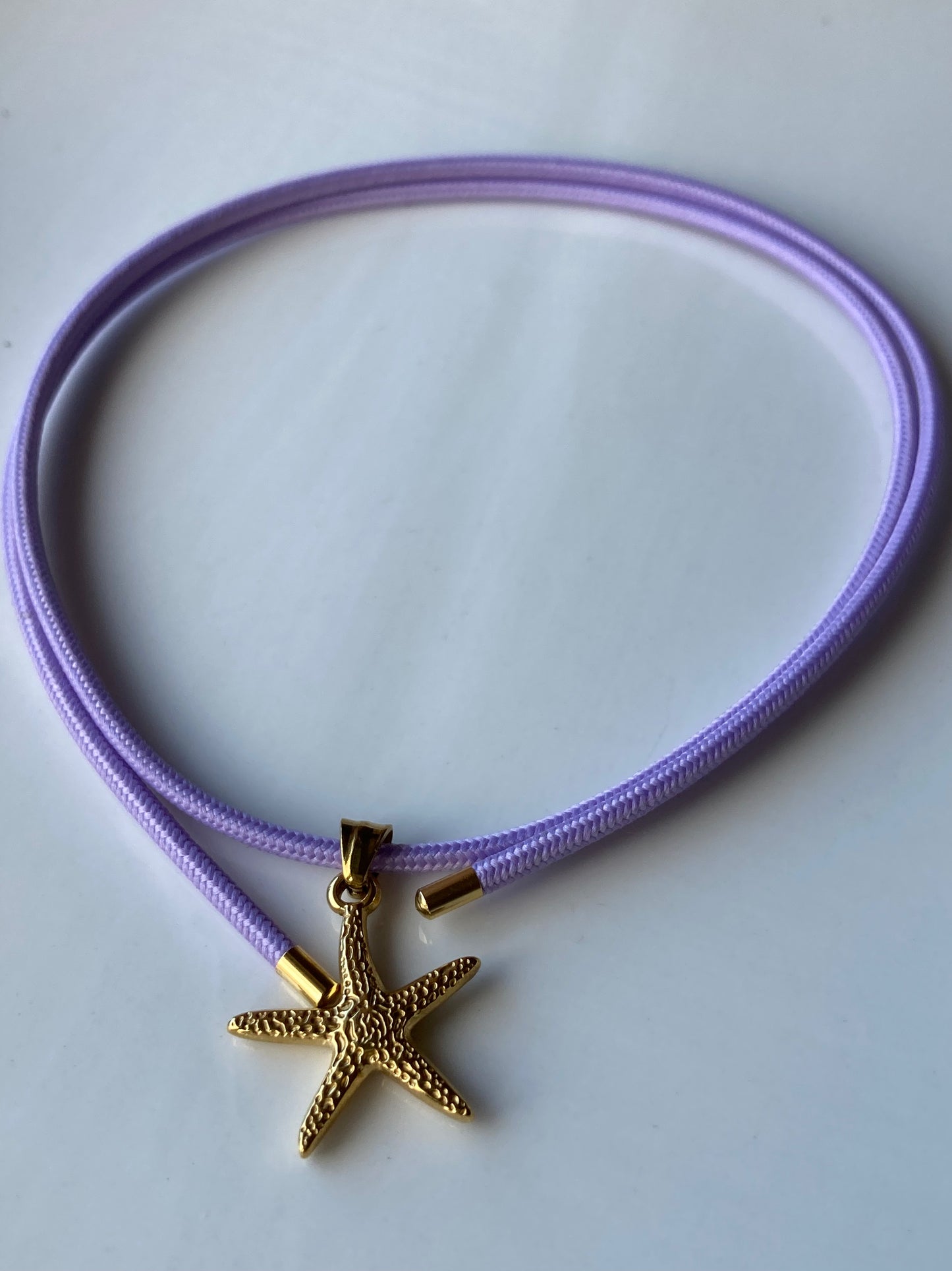 Girocollo Calamita con Ciondolo Acciaio Stella Marina Dorata