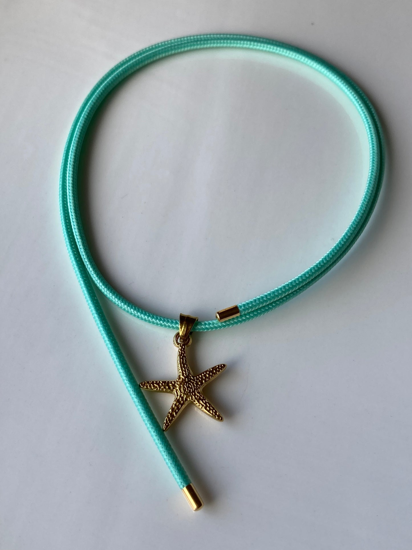 Girocollo Calamita con Ciondolo Acciaio Stella Marina Dorata