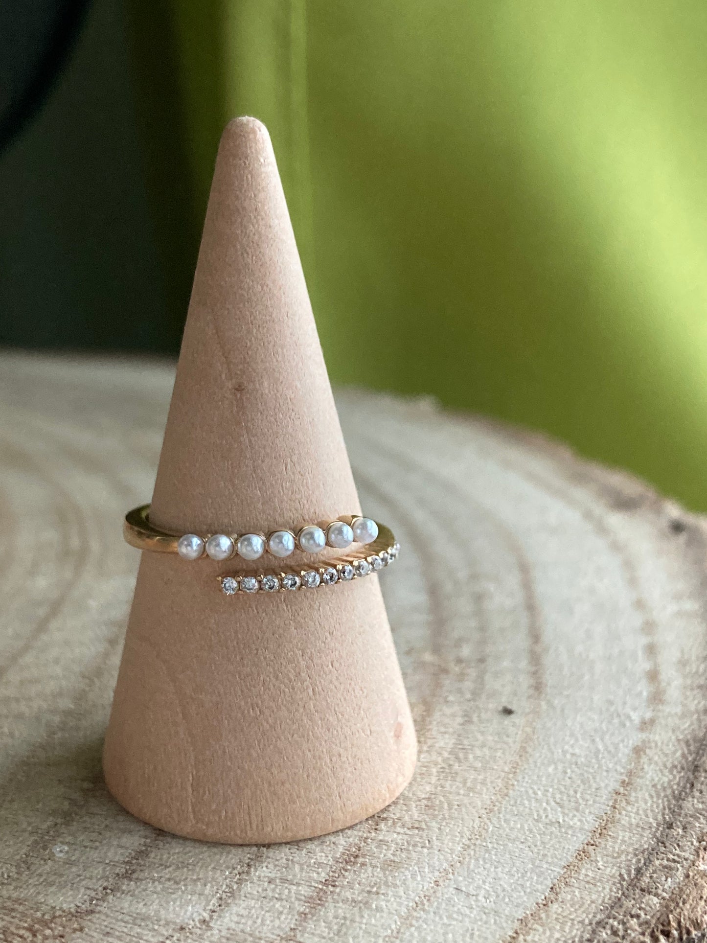 Anello Fedina Perle e Zirconi