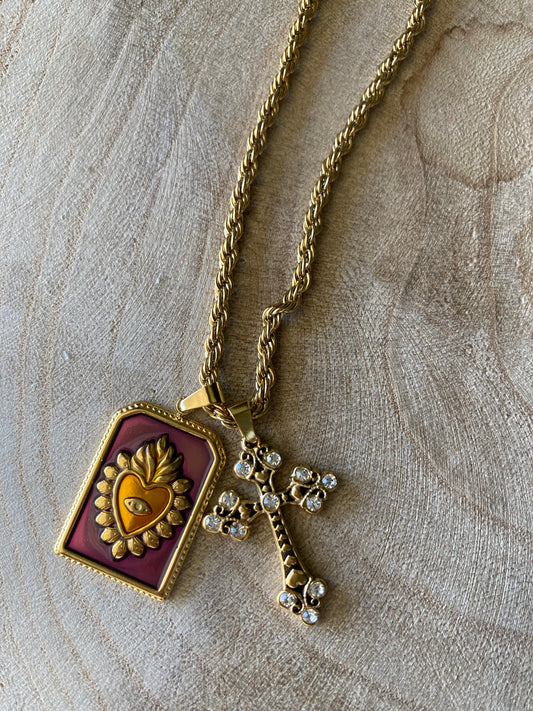 Collana Acciaio 2 Pendenti