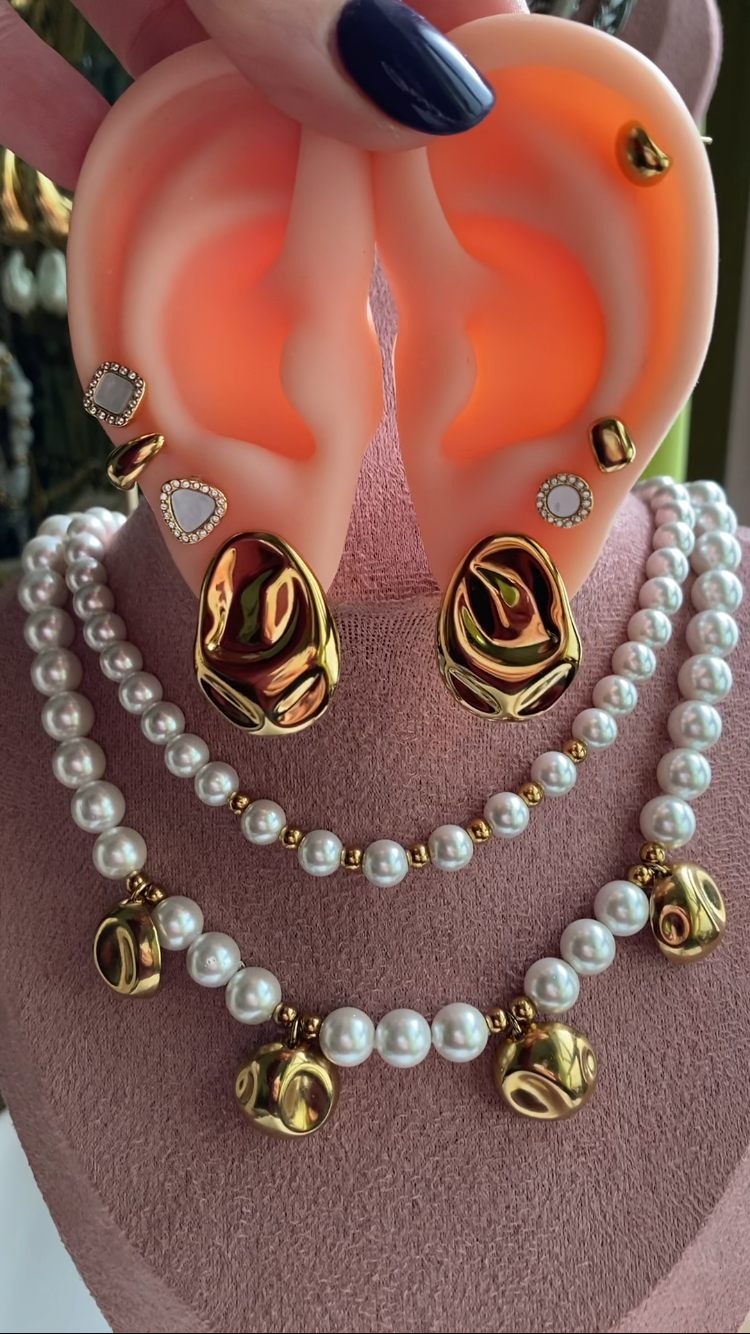 Collana Doppia Con Perle di Majorca