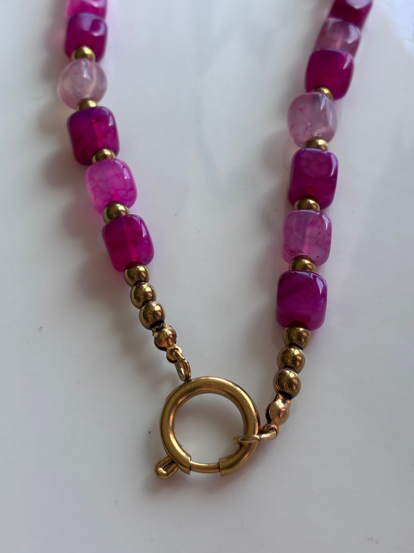 Collana Girocollo Cubic Pink