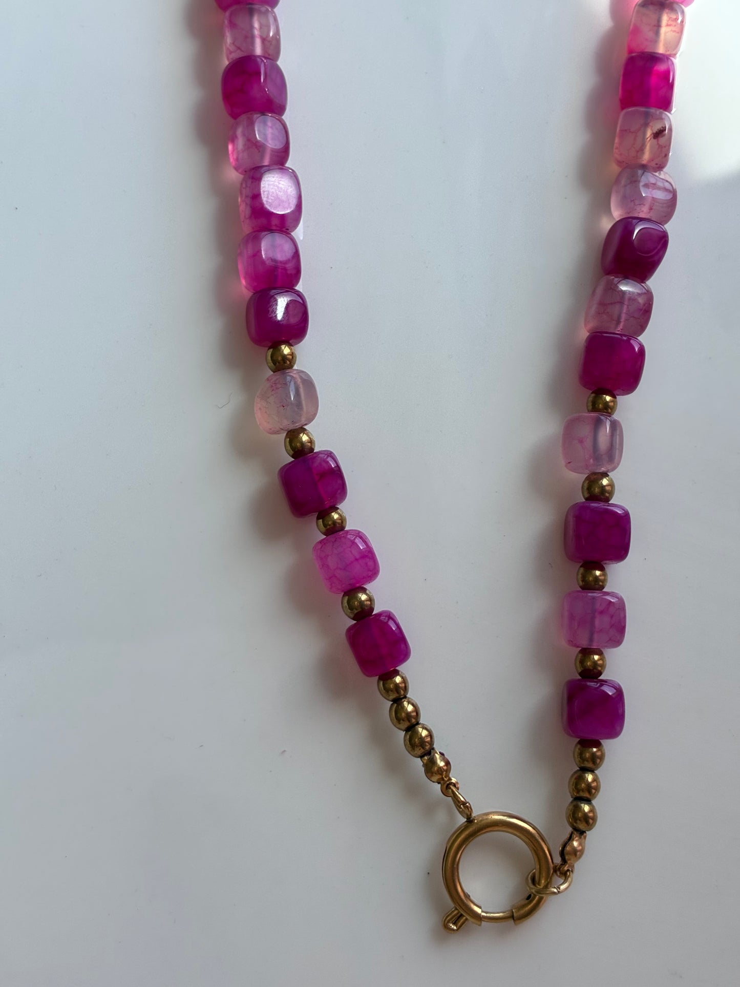 Collana Girocollo Cubic Pink