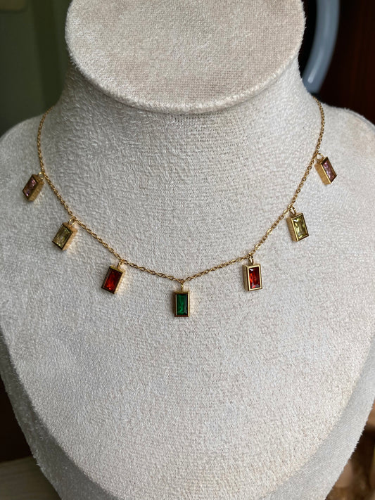 Collana Baguette Arcobaleno