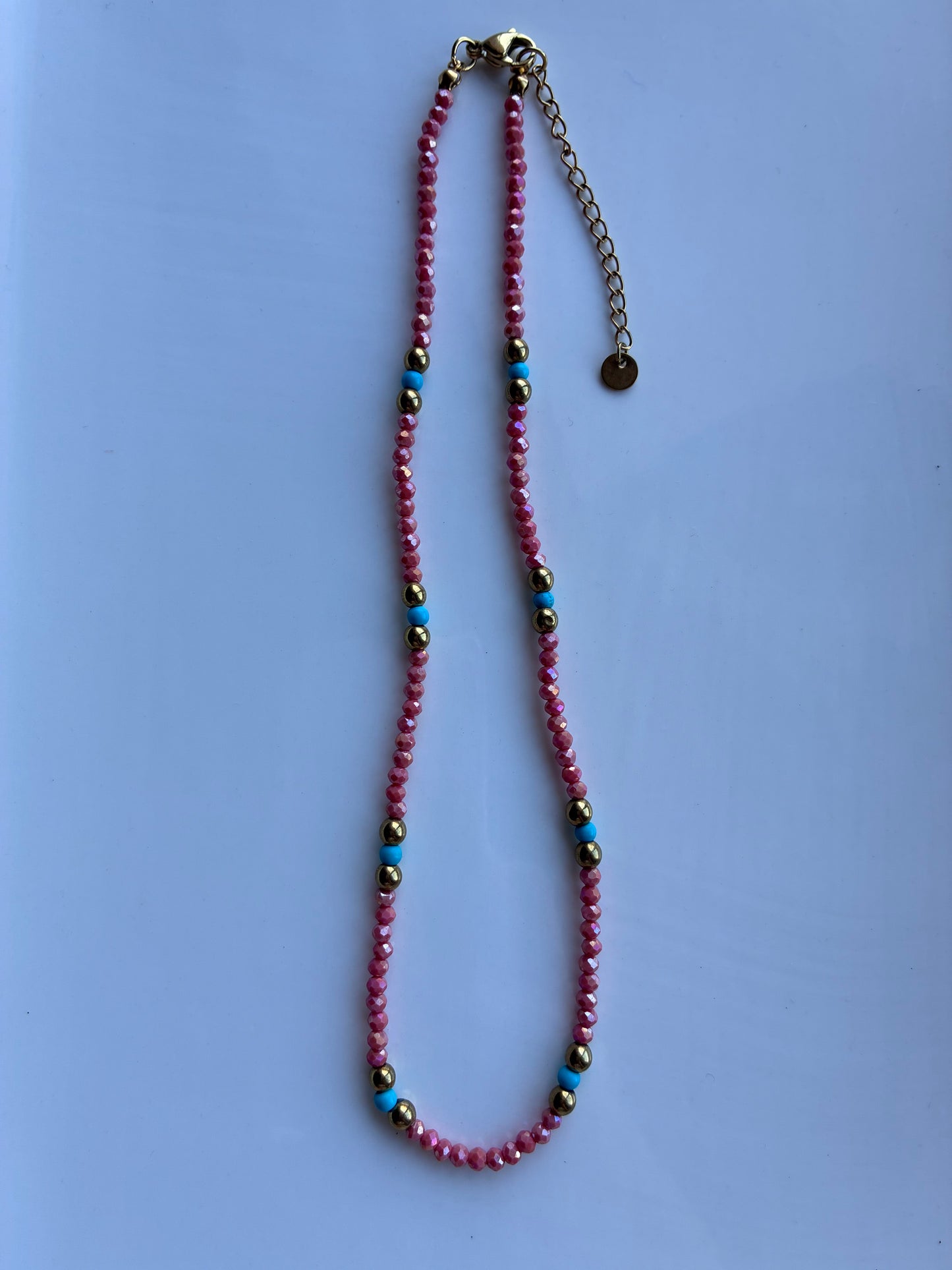 Collana Girocollo Bi-Color Cristalli, Pietre Colorate ed Ematite