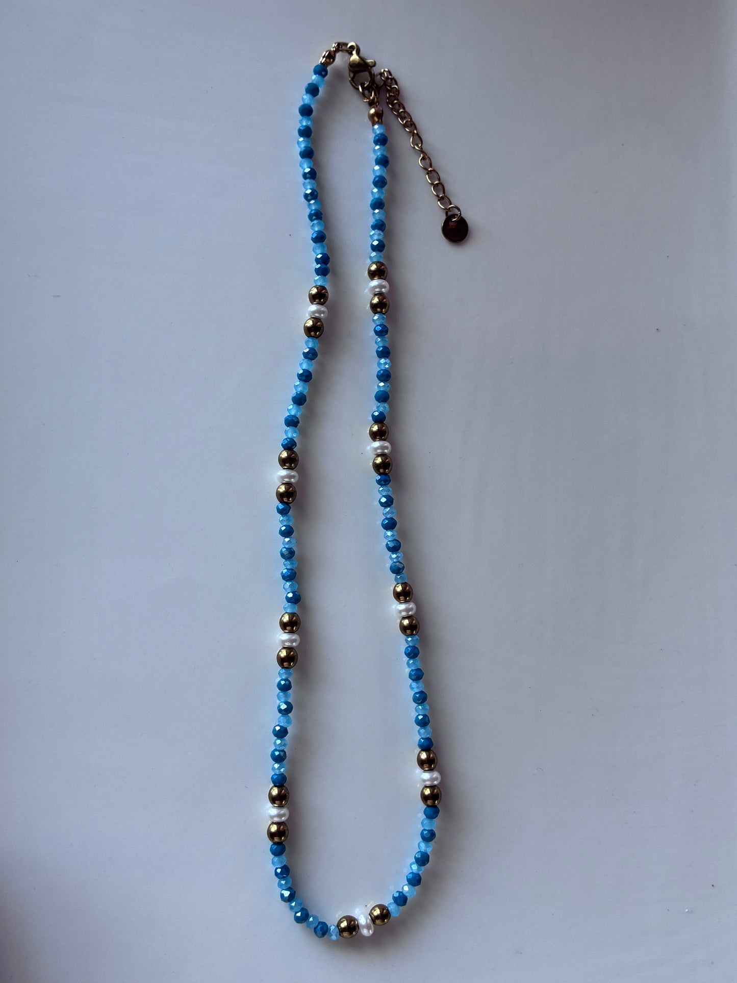 Collana Girocollo Bi-Color Cristalli, Pietre Colorate ed Ematite