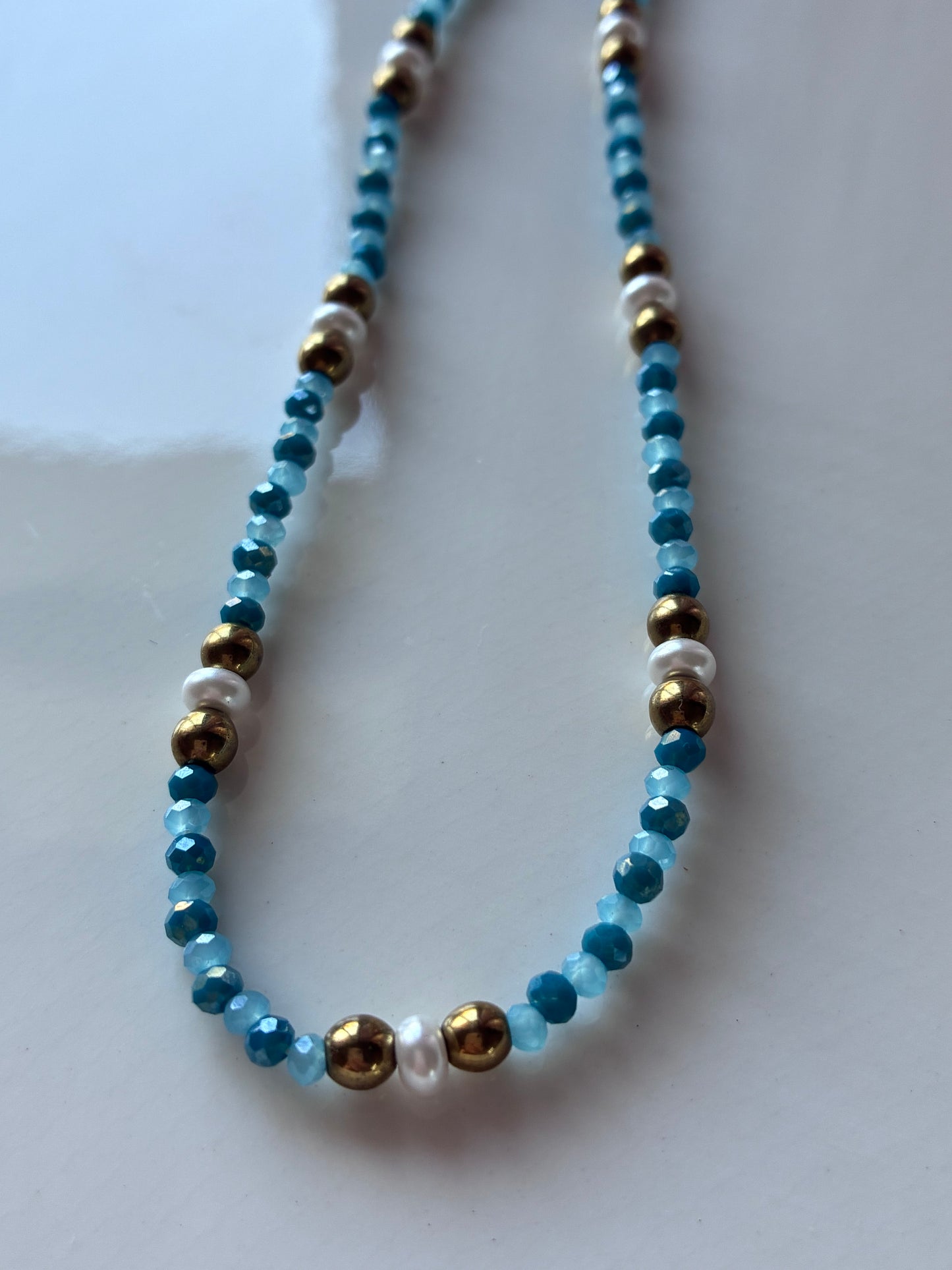 Collana Girocollo Bi-Color Cristalli, Pietre Colorate ed Ematite