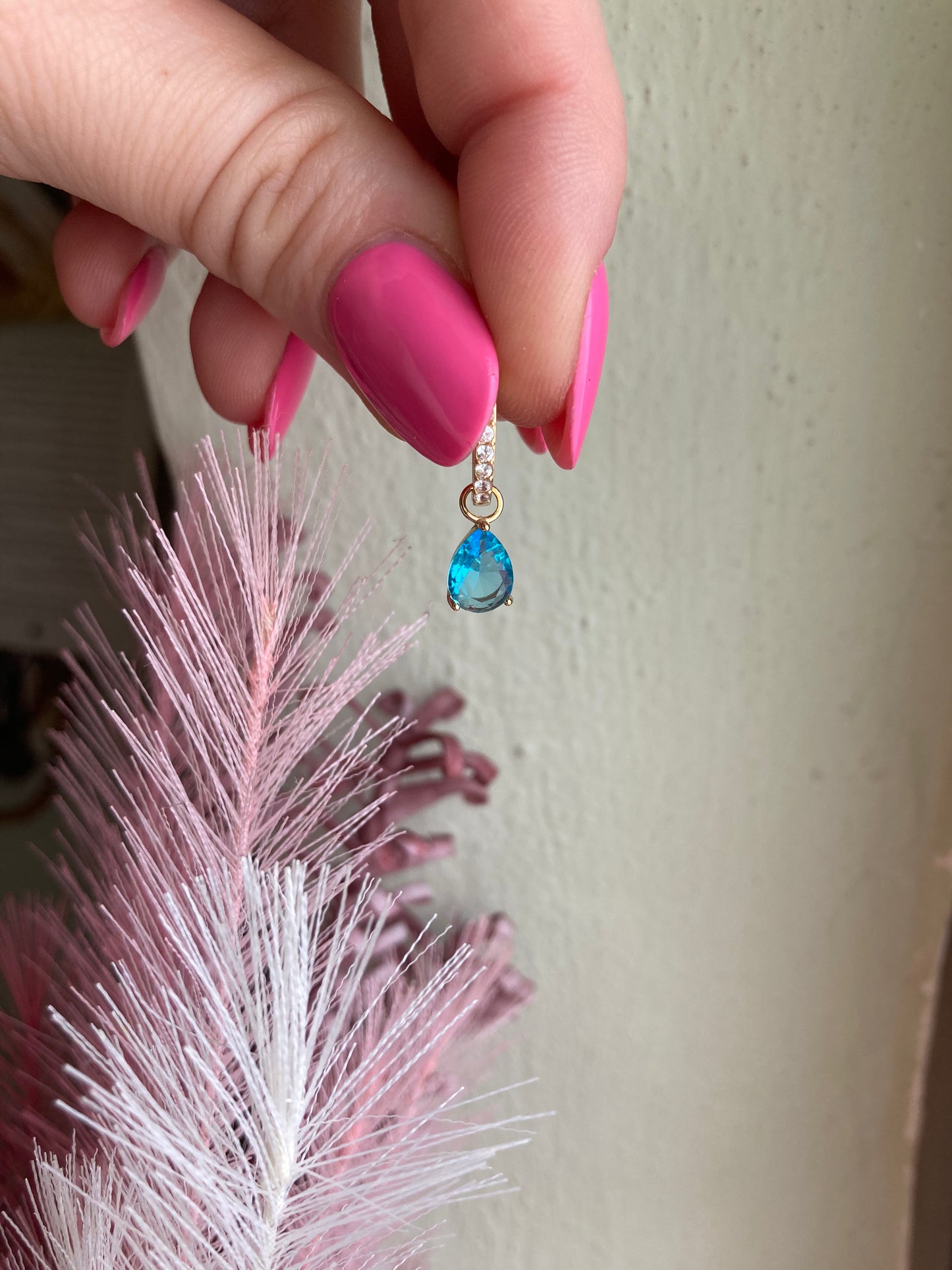 Orecchino Cerchio Sparkling Goccia Pendente