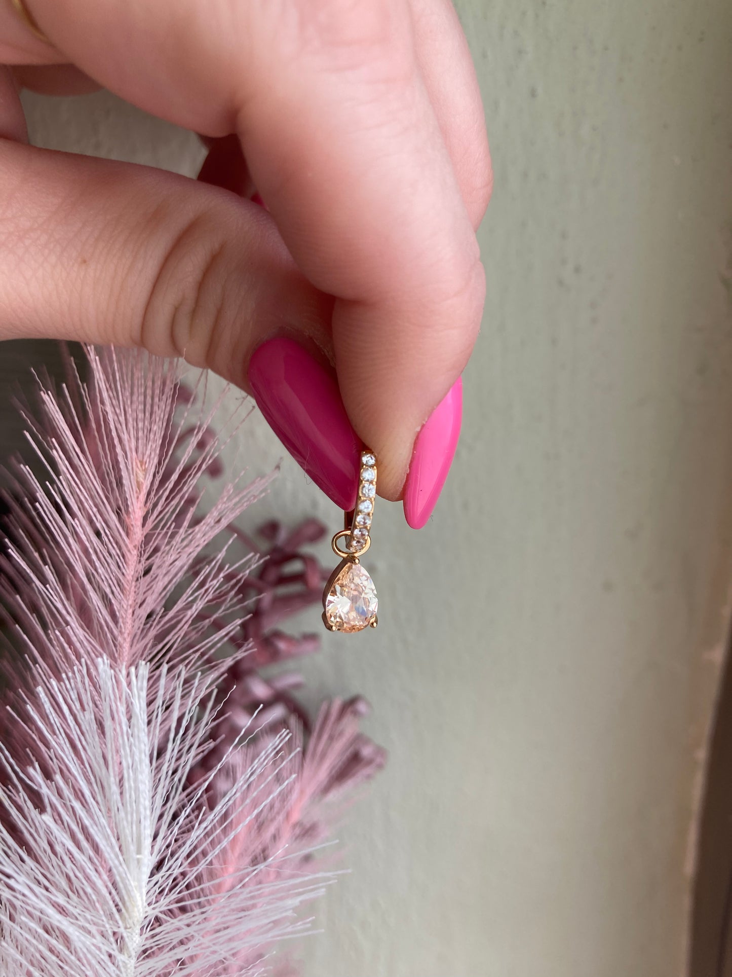 Orecchino Cerchio Sparkling Goccia Pendente