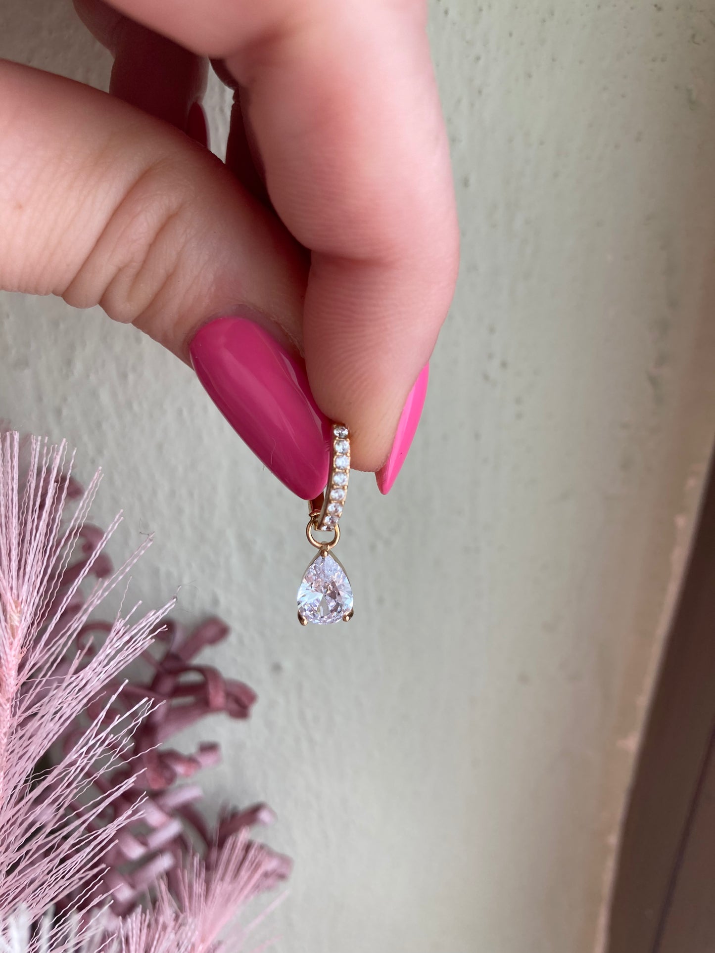 Orecchino Cerchio Sparkling Goccia Pendente