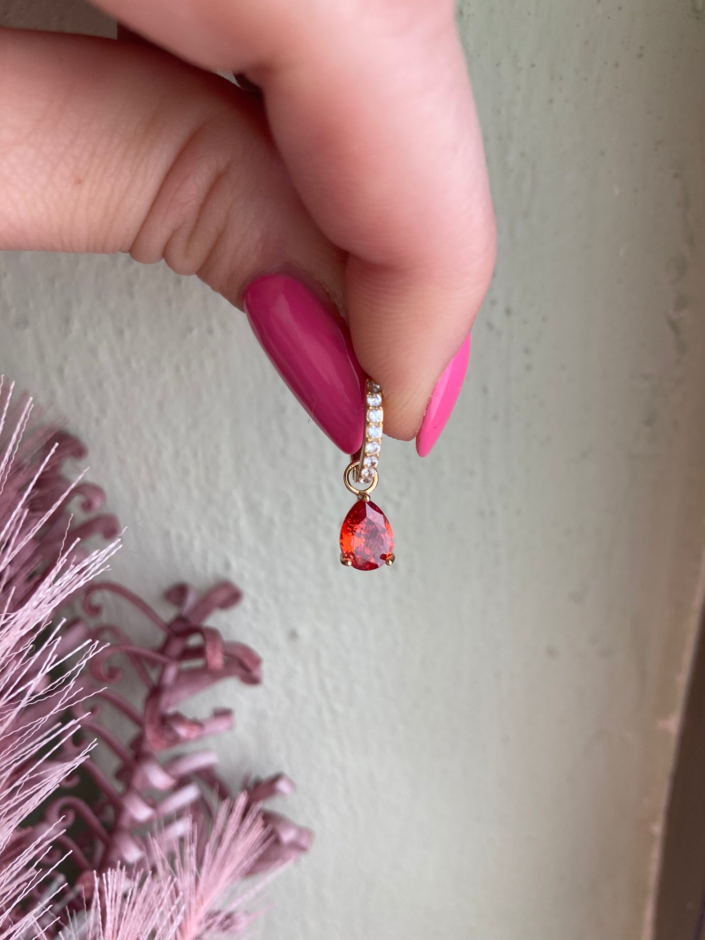 Orecchino Cerchio Sparkling Goccia Pendente