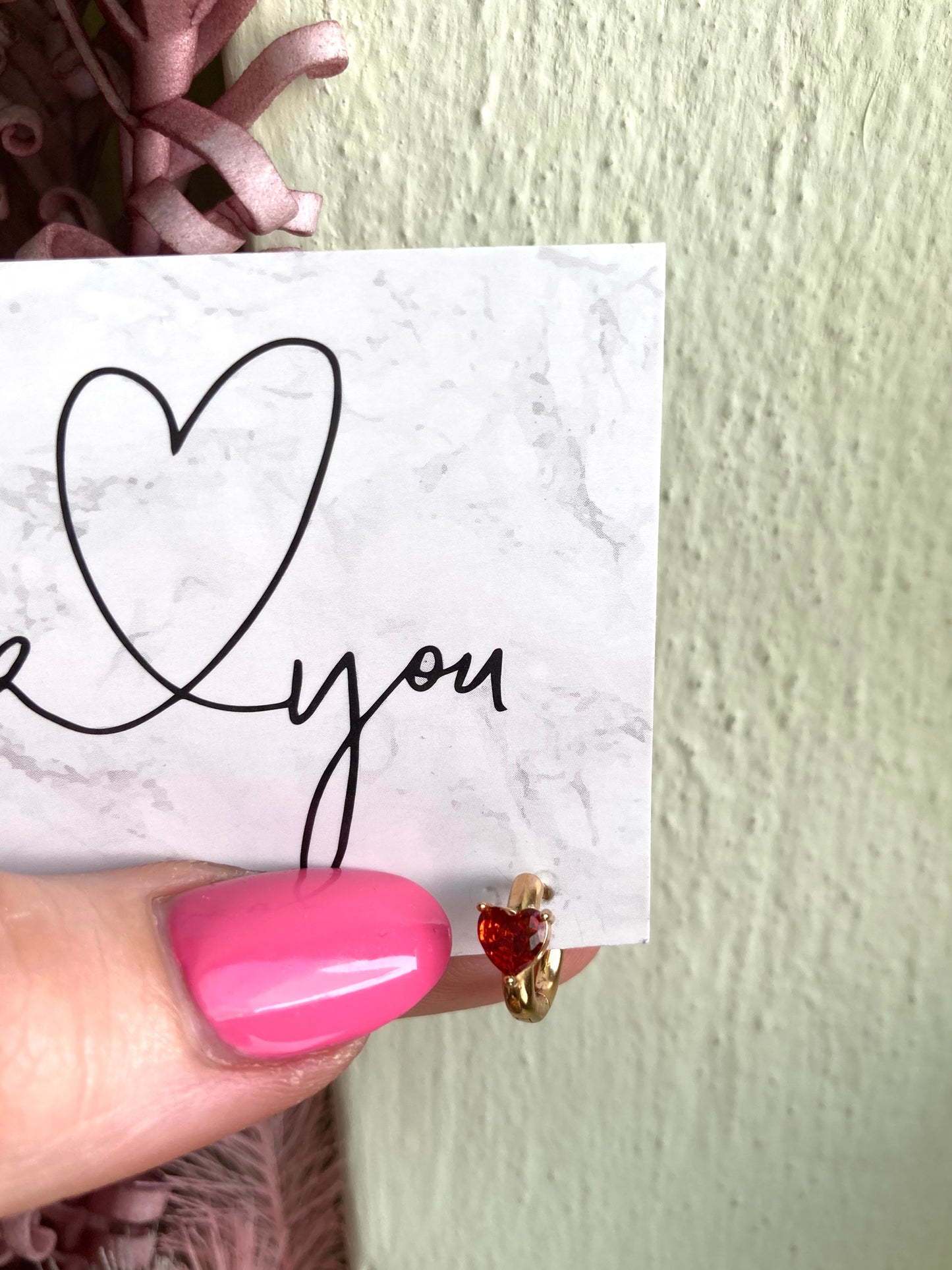 Orecchino Mini Hoop Cuore