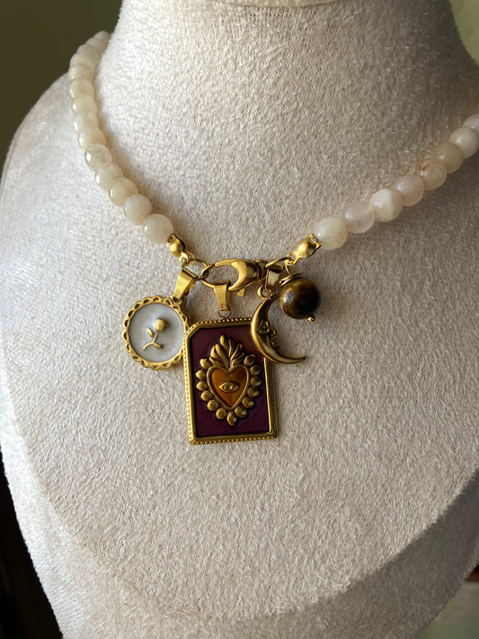 Collana Pietre di Agata 4 Pendenti