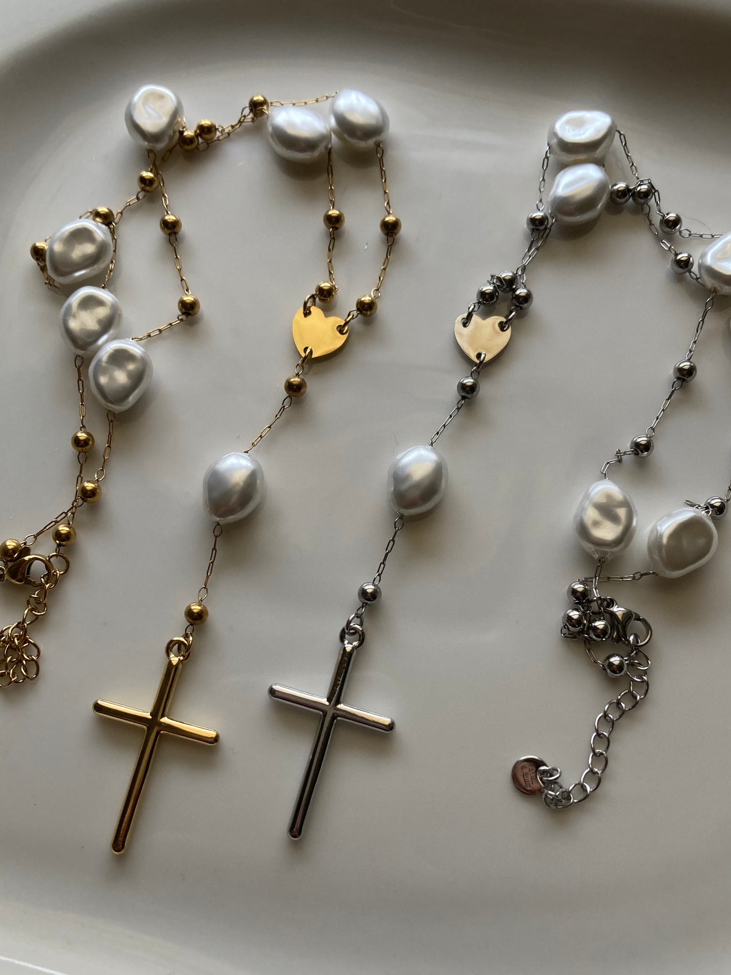 Collana Stile Rosario Luce e Perle