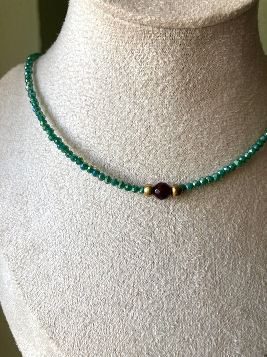 Collana Cristalli Pietra Centrale