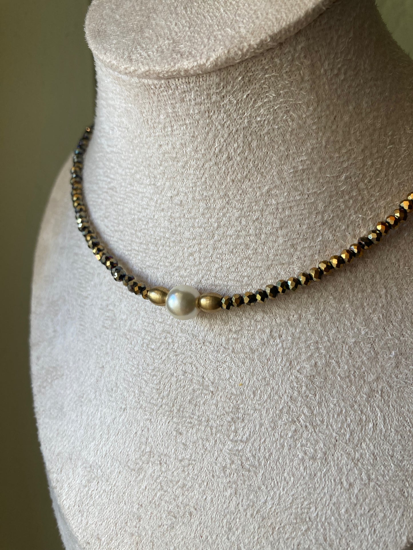 Collana Cristalli Perlina Media Centrale