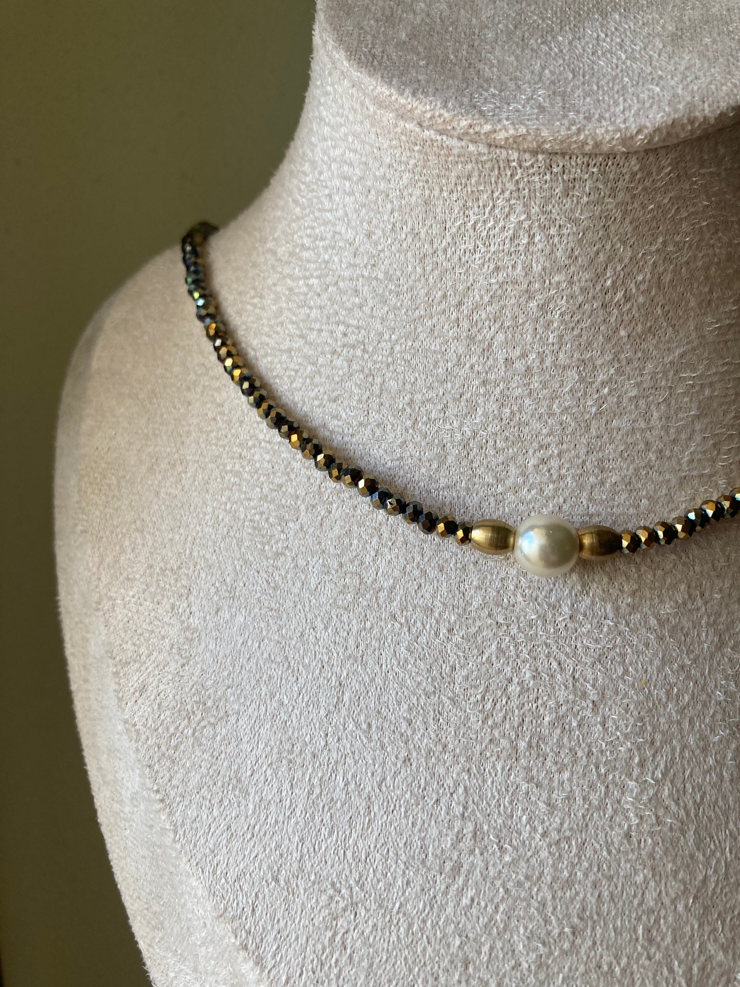 Collana Cristalli Perlina Media Centrale