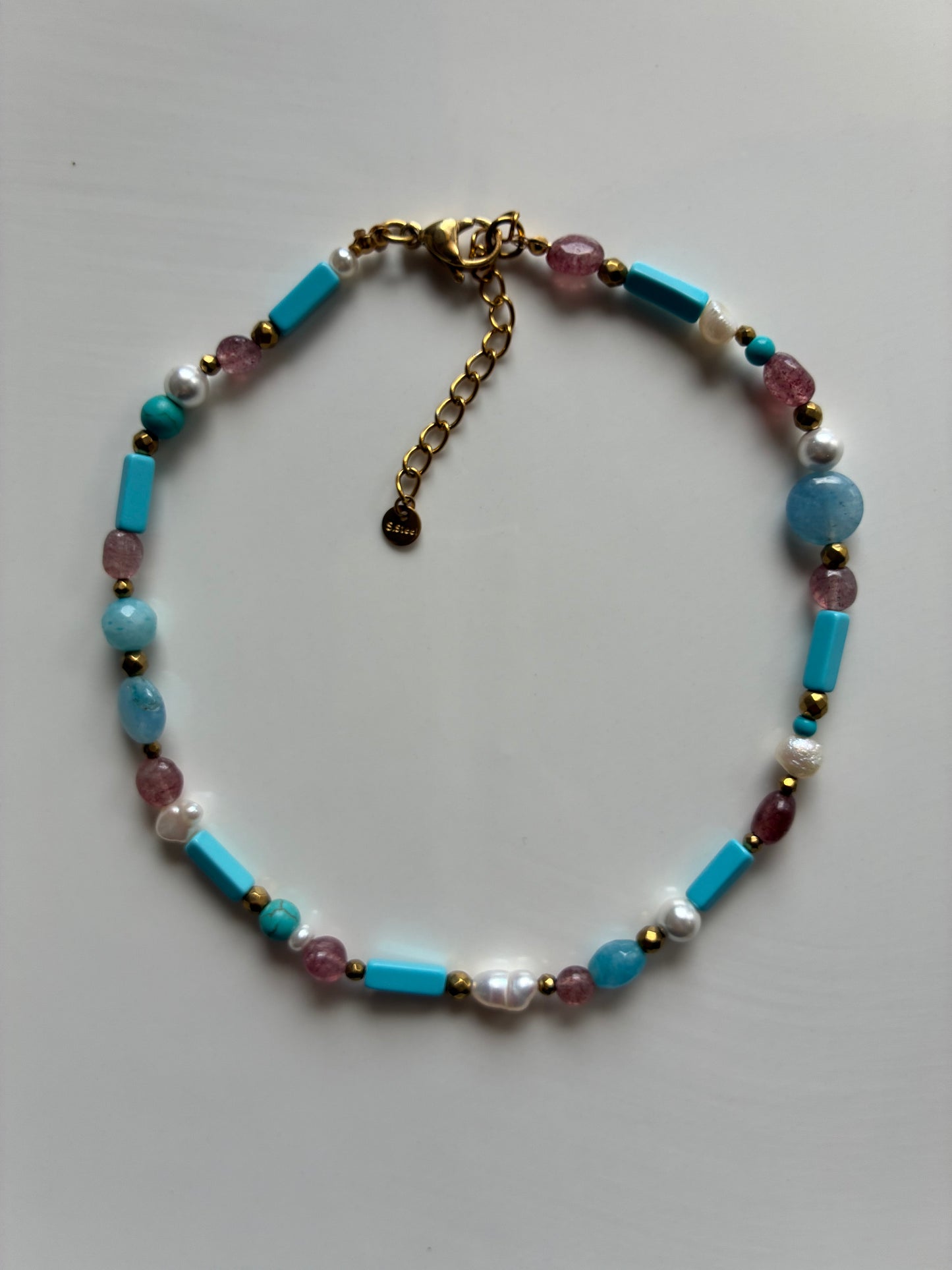 Girocollo Choker Matchato Rosa