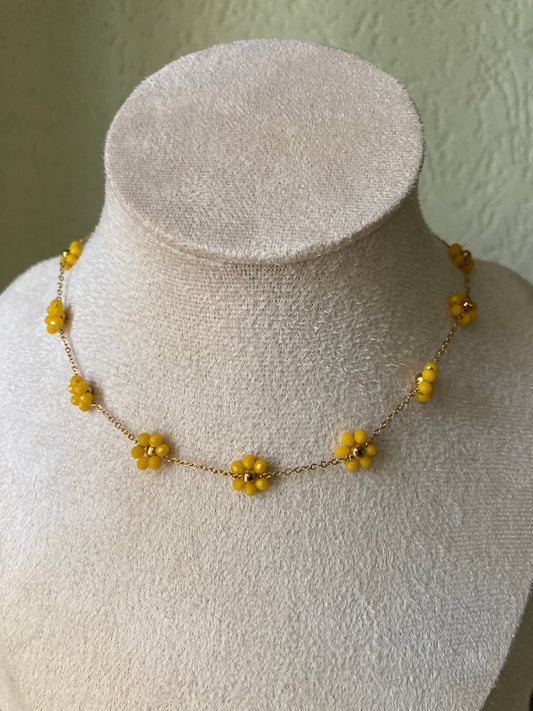 Collana Piccolo Fiore Oro In 5 Colori