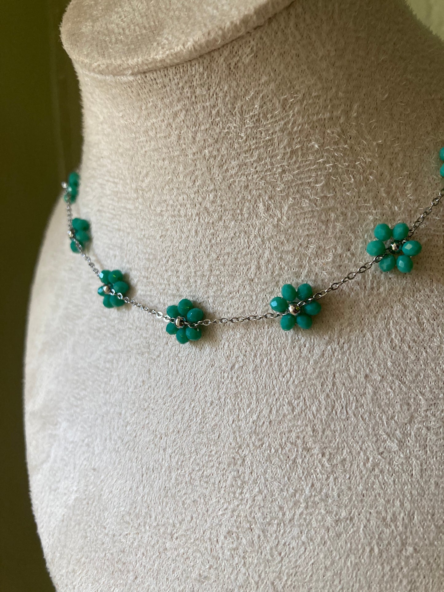 Collana Piccolo Fiore Argento in 5 Colori