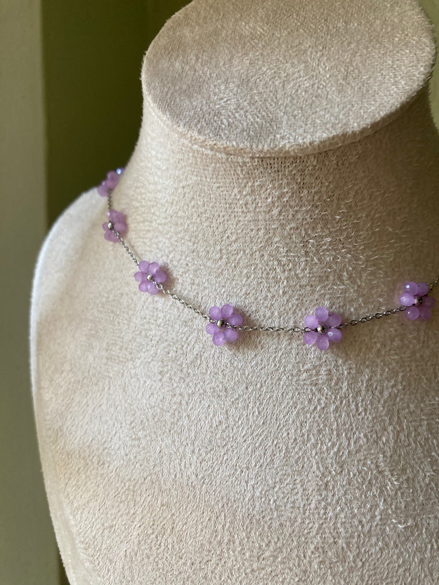 Collana Piccolo Fiore Argento in 5 Colori
