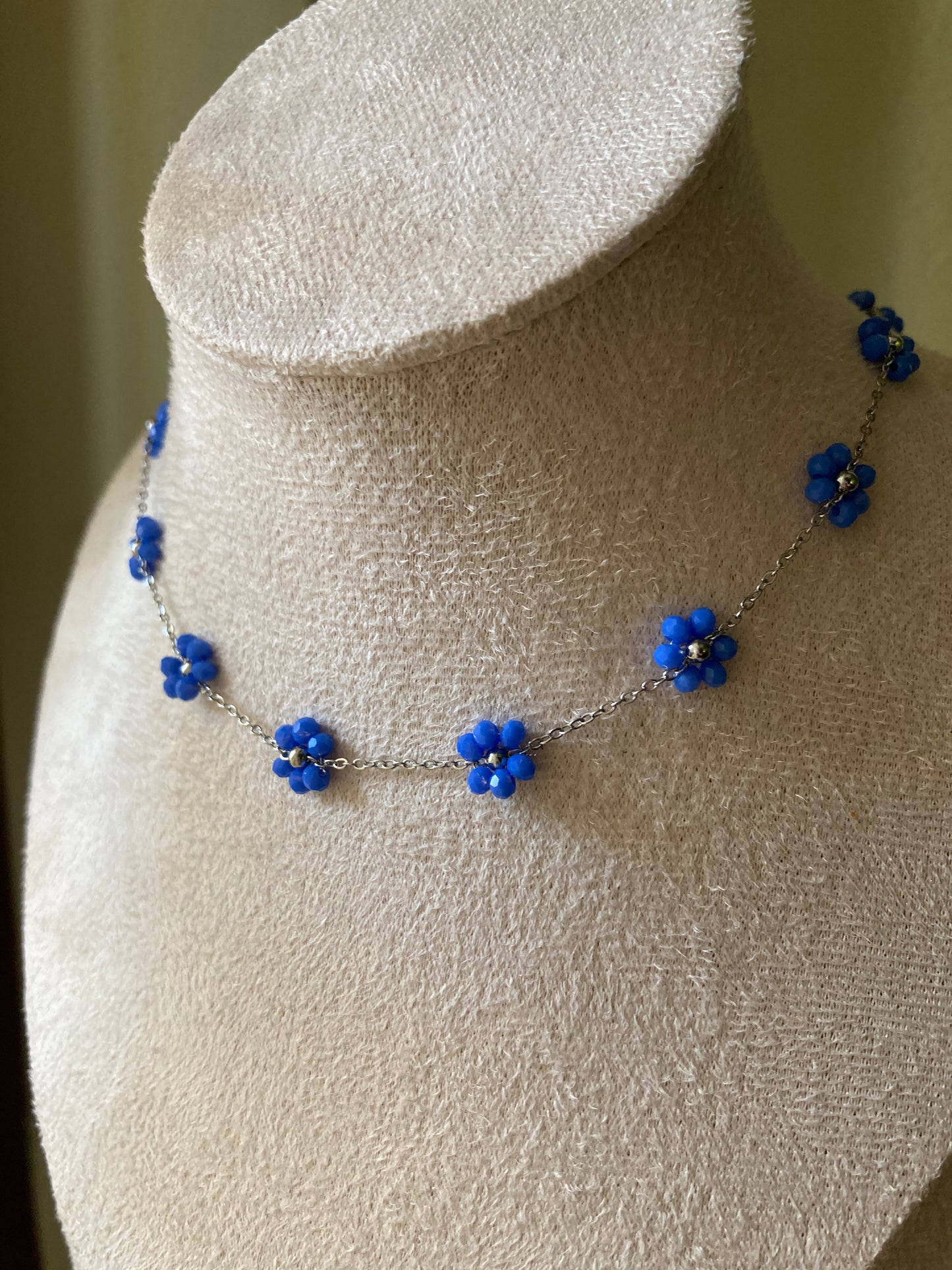 Collana Piccolo Fiore Argento in 5 Colori
