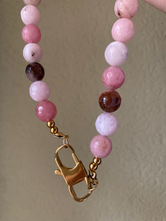 Collana Girocollo Giada Multicolor Chiusura Frontale