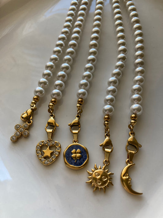 Bracciale Perle di Majorca e Pendente