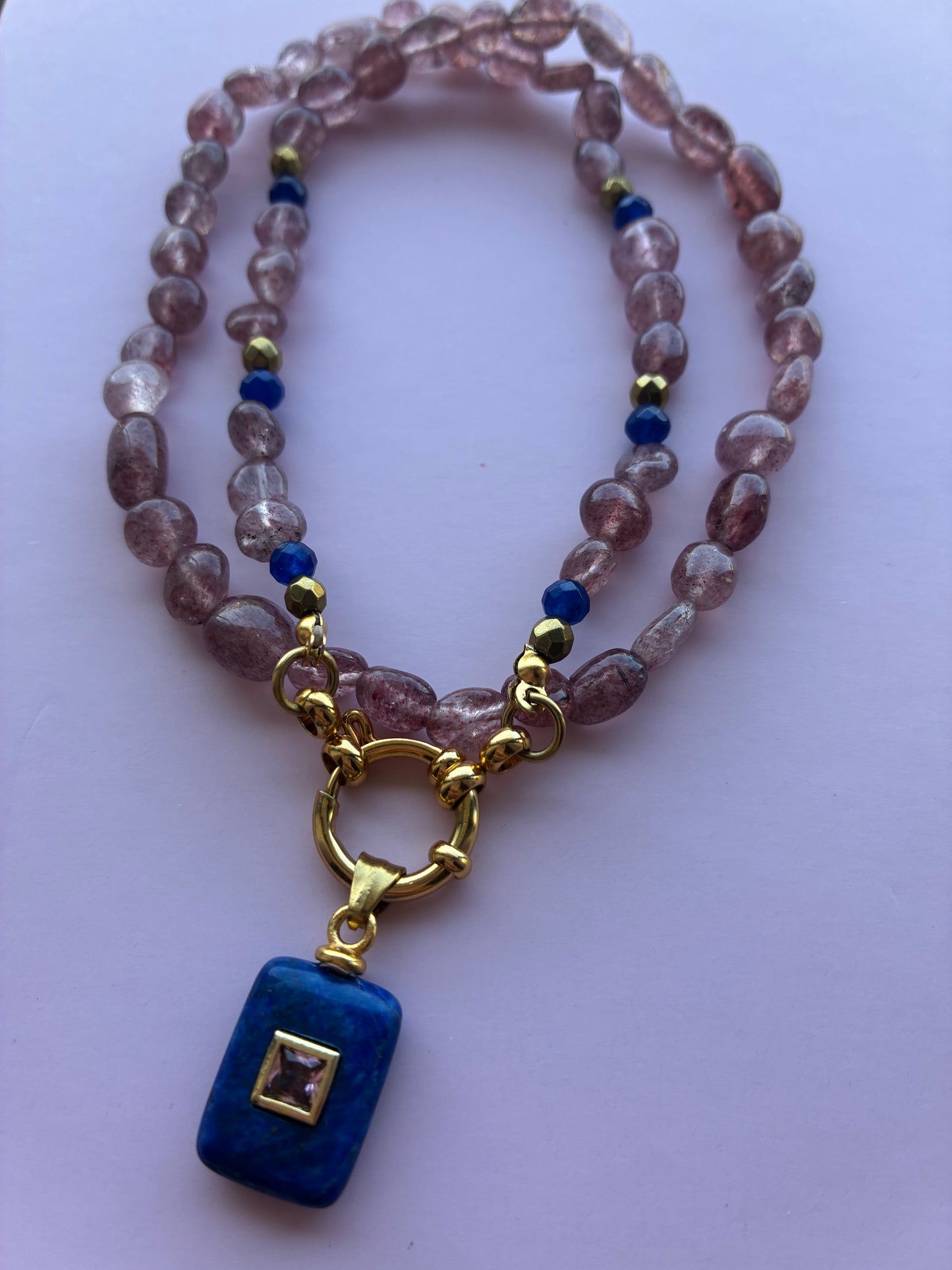 Collana Pietre Burattate, Chiusura Timone con Ciondolo