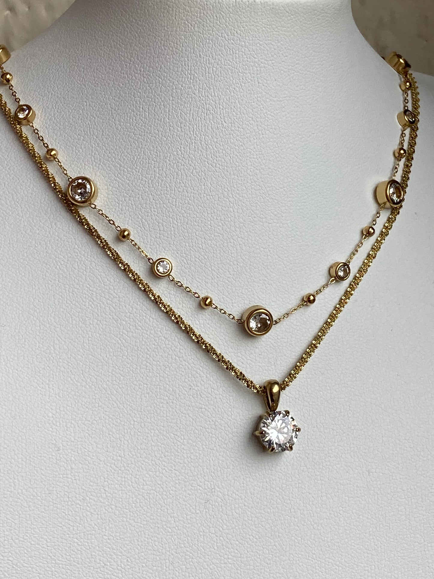 Collana GlowLine Gold Con Punto Luce
