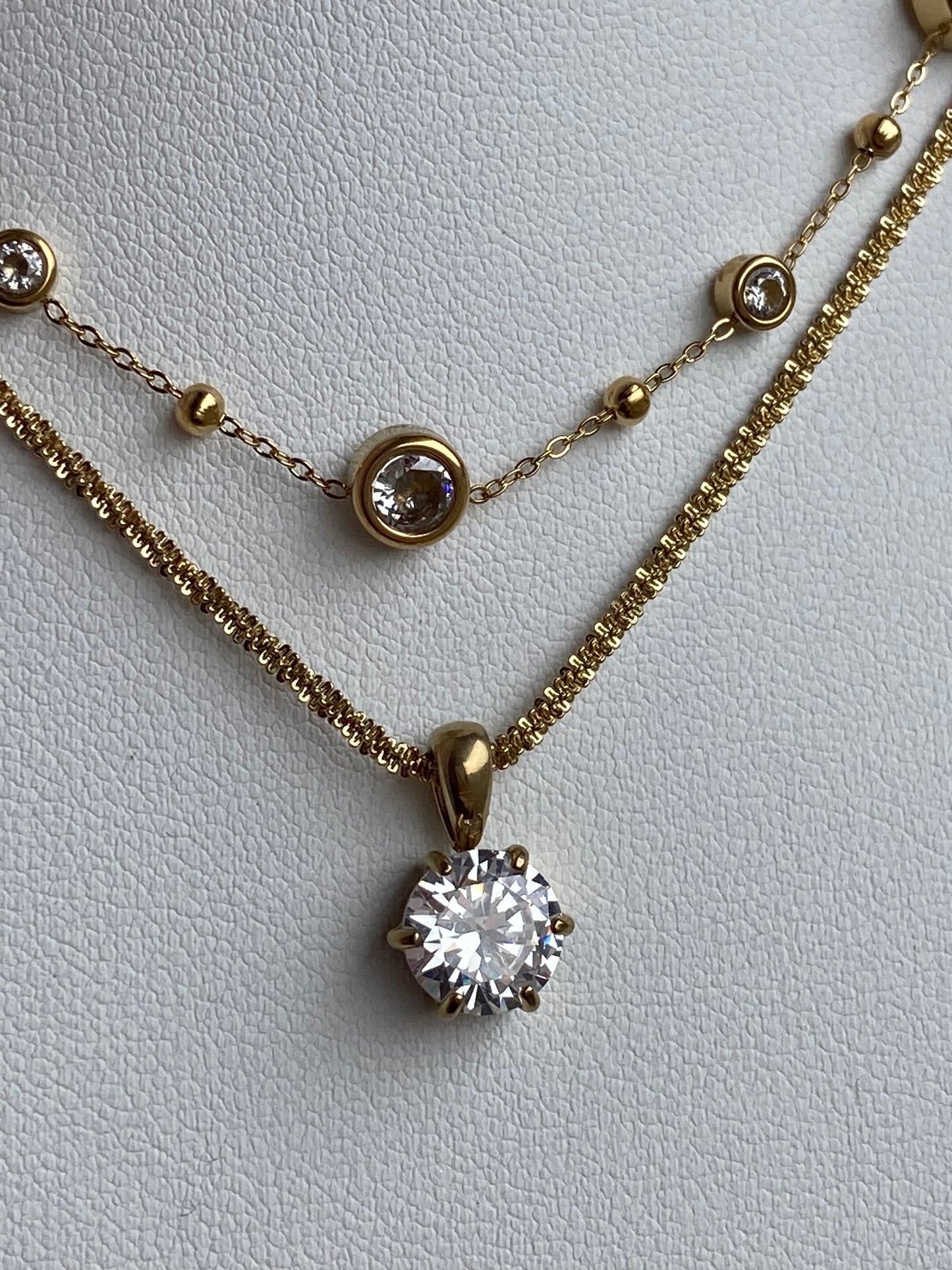 Collana GlowLine Gold Con Punto Luce