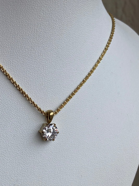 Collana GlowLine Gold Con Punto Luce