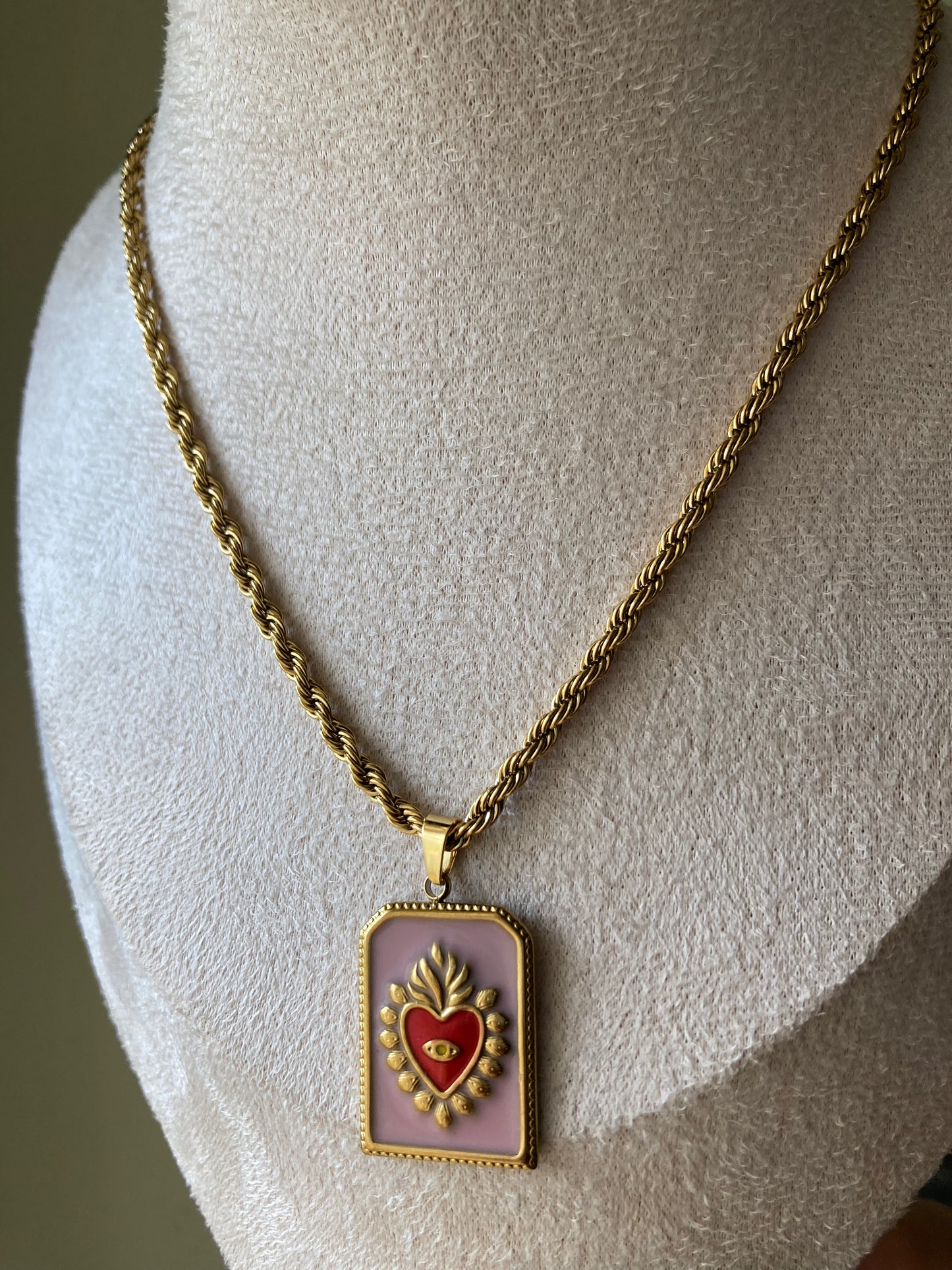 Collana Cuore Sacro 3 Colori