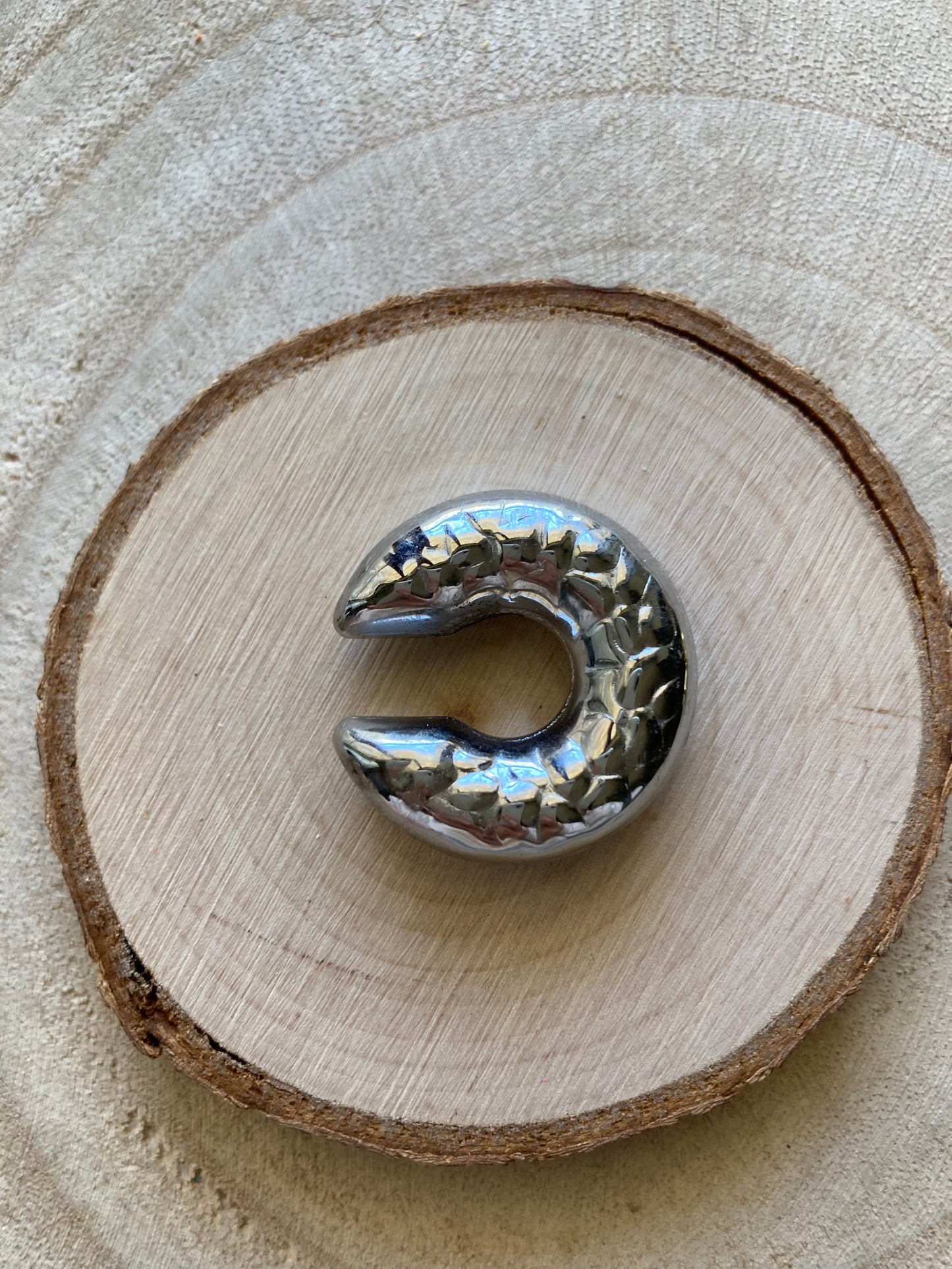 Orecchino Cuff Chunky martellato