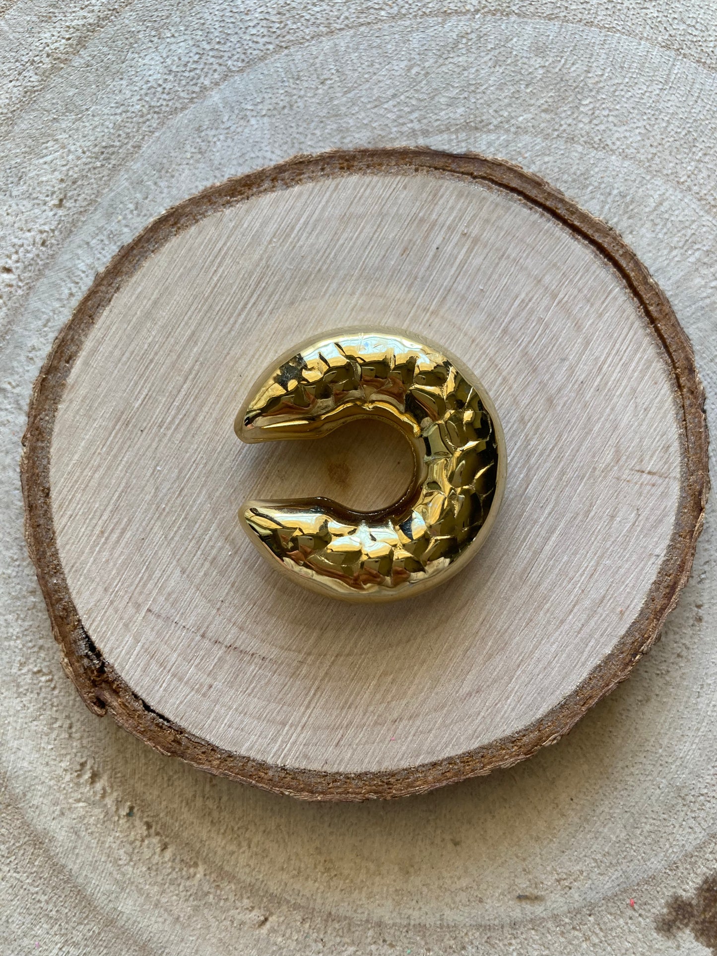 Orecchino Cuff Chunky martellato