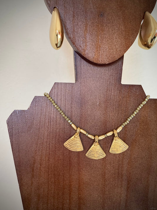 Collana Etnica con Pendenti Ventaglio